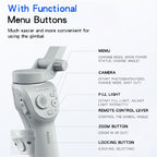 Yesido SF18 360° AI Auto Face Tracking Handheld Gimbal Stabilizer & Selfie Stick Tripod – Grey