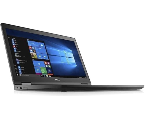 كمبيوتر محمول Dell Latitude 5590 Business، معالج Intel Core i5-7300U من الجيل السابع، ذاكرة وصول عشوائي سعتها 8 جيجابايت، قرص SSD سعة 256 جيجابايت، شاشة FHD مقاس 15.6 بوصة، نظام التشغيل Windows 10 Pro، قارئ بصمات الأصابع، أسود