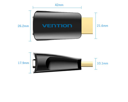 Vention HDMI to VGA Adapter HDMI Male to VGA 15 Pin Female Adapter HD 1080P Audio Cable for PC Laptop TV Box HDMI VGA Converter