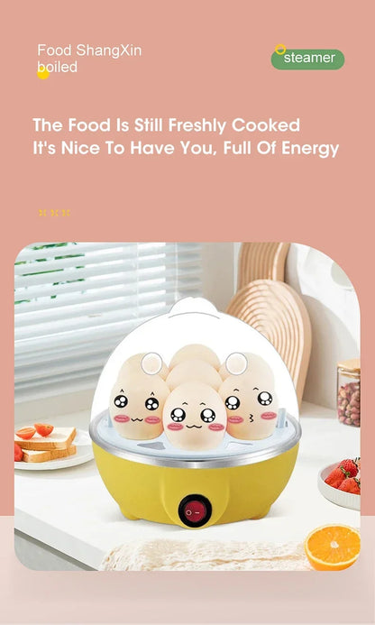 Multifunctional Electric Egg Boiler Monolayer Layer Egg Cooker Mini Steamer Kitchen Cook Breakfast Machine Breakfast Artifact