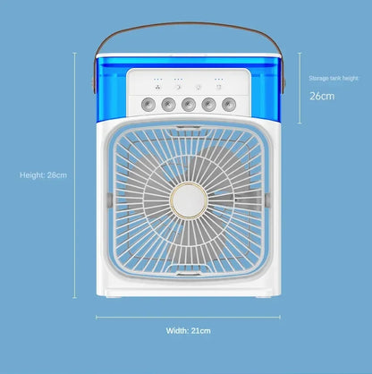 Portable Humidifier  Fan AIr Conditioner Household Small Air Cooler Hydrocooling Portable Air Adjustment For Office 3 Speed Fan