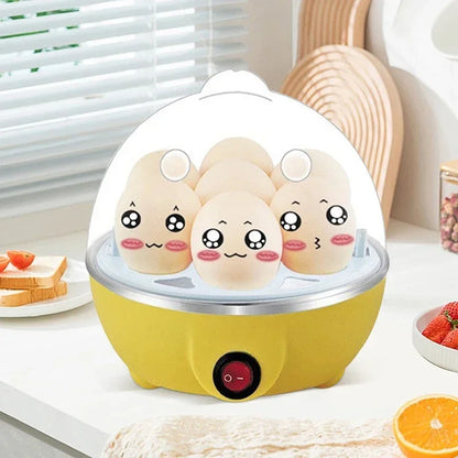 Multifunctional Electric Egg Boiler Monolayer Layer Egg Cooker Mini Steamer Kitchen Cook Breakfast Machine Breakfast Artifact