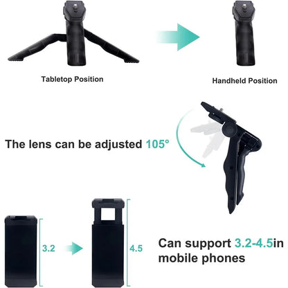 Smartphone Vlogging Kit With Tripod Phone Holder Mini Microphone LED Fill Light Starter For TikTok Live Stream Video YouTube