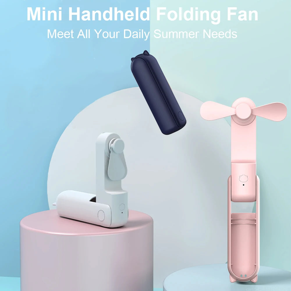 Portable Mini Handheld Fan Small Pocket  Rechargeable Battery