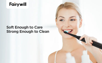 Fairywill Electric Sonic Toothbrush USB Charge FW-507 Rechargeable Waterproof Electronic Tooth Brushes Replacement Heads Adult