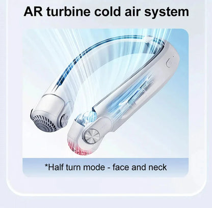 Portable Neck Mounted Fan, USB Charging, Adjustable Bladeless Turbine Neckband Fan Without Blades, Suitable For Outdoor Use