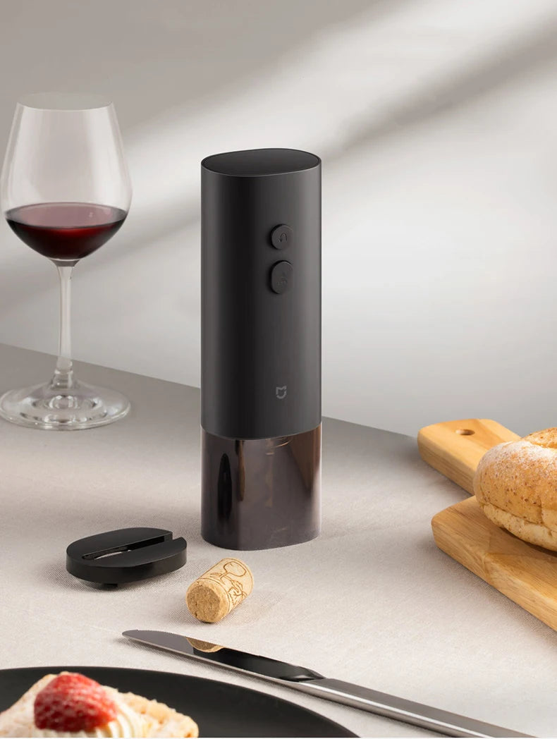 New Xiaomi Mijia Electric Wine Opener Battery Automatic Bottle Cap Opener for Red Wine Beer with Foil Cutter Kitchen Accessories