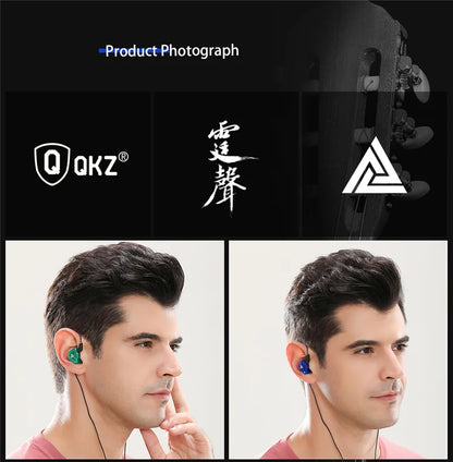 Original QKZ AK6 Copper Driver HiFi Wired Earphone 3.5MM Race Spor