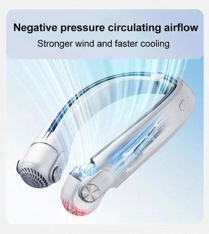 Portable Neck Mounted Fan, USB Charging, Adjustable Bladeless Turbine Neckband Fan Without Blades, Suitable For Outdoor Use