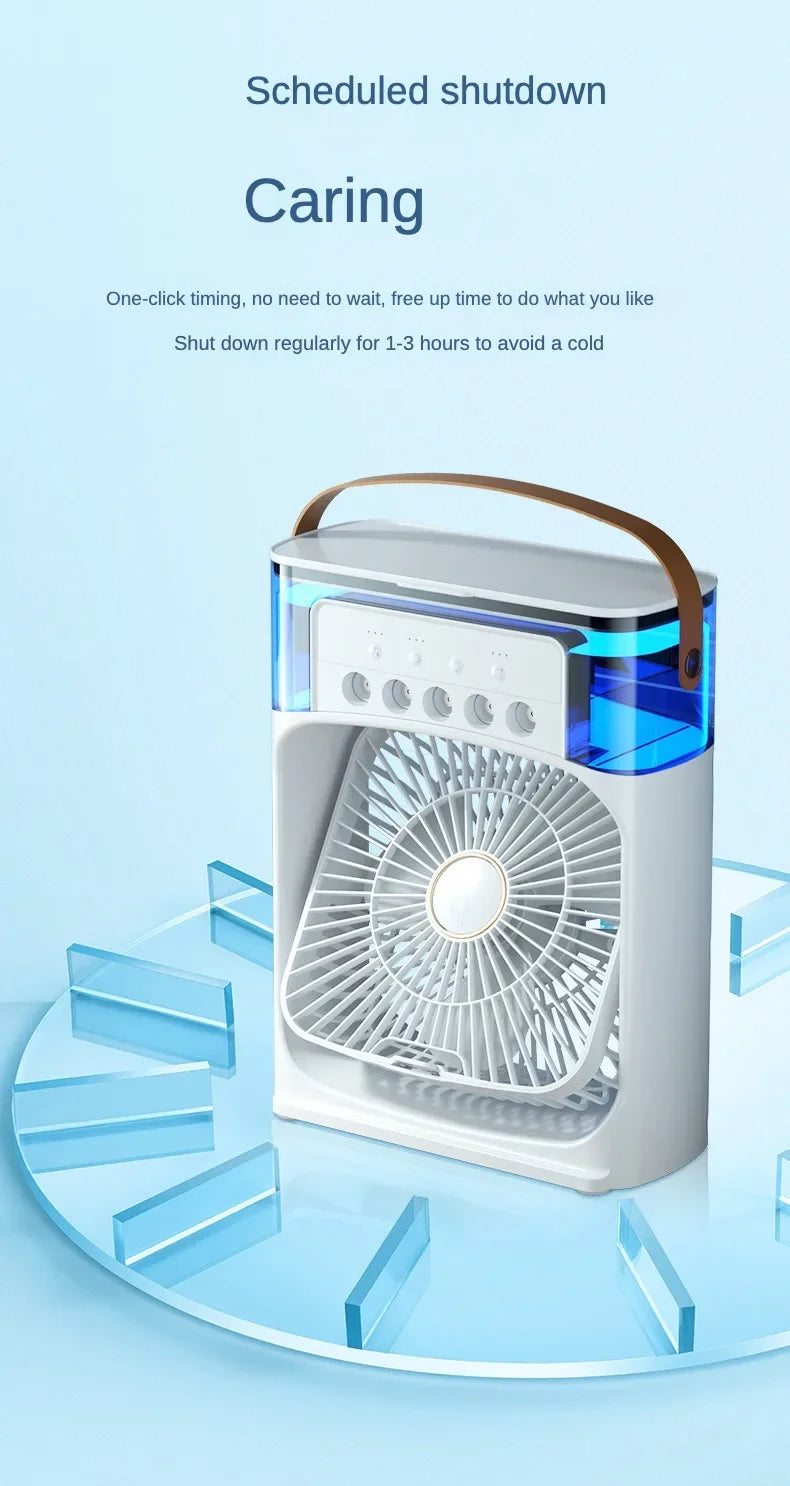 Portable Humidifier  Fan AIr Conditioner Household Small Air Cooler Hydrocooling Portable Air Adjustment For Office 3 Speed Fan