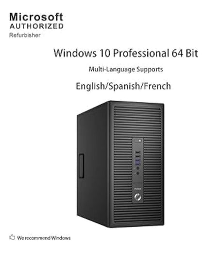 HP ProDesk 600 G2 Tower Desktop PC Intel Quad-Core i5-6500 up to 3.6GHz, 8G DDR4, 256G SSD, WiFi, Bluetooth 4.0, DVD, Windows 10 Pro 64 Multilingual